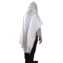 Large Priestly Blessing Embroidered Tallit Prayer Shawl with Silver Stripes - 3