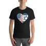 Israel - USA Heart T-Shirt. Variety of Colors - 4