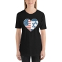 Israel - USA Heart T-Shirt. Variety of Colors - 5