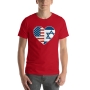 Israel - USA Heart T-Shirt. Variety of Colors - 6