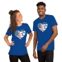 Israel - USA Heart T-Shirt. Variety of Colors - 2