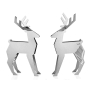 Wallaby Stainless Steel Deer Jewelry Holder / Organizer / Sculpture - 3