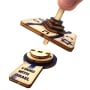 Stand with Israel Wooden Dreidel: Do-It-Yourself 3D Puzzle Kit - 3