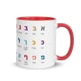 Hebrew Alphabet Mug with Names - Color Inside - 5