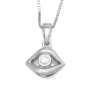 Chic Evil Eye 14K Gold Pendant Necklace With Diamond - 4