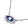 Diamond-Accented Evil Eye 14K White Gold Pendant Necklace - 3
