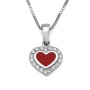 Diamond-Accented Heart 14K White Gold Pendant Necklace - 1