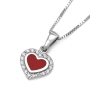 Diamond-Accented Heart 14K White Gold Pendant Necklace - 3
