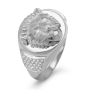 Majestic Lion of Judah 14K Gold Men's Ring With Diamond Accent (Choice of Colors) - 5