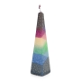 Decorative Multicolored Pyramid Havdalah Candle (Choice of Colors) - 3