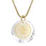 Woman of Valor: 24K Gold Plated and Cubic Zirconia Necklace Micro-Inscribed with 24K Gold - Proverbs 31:10-31 - 2