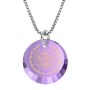 Woman of Valor: Sterling Silver and Cubic Zirconia Necklace Micro-Inscribed with 24K Gold - Proverbs 31:10-31 - 1