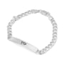 Women's Sterling Silver Hebrew/English Name Chain Bracelet - 1
