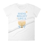 Shine Bright Like a Menorah Women's Classic Fit Hanukkah T-Shirt - 2