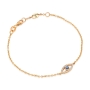 Yaniv Fine Jewelry 18K Gold Evil Eye Bracelet with Diamonds and Sapphire - 6