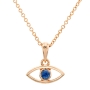 Yaniv Fine Jewelry 18K Gold Evil Eye Pendant with Sapphire  - 6
