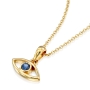 Yaniv Fine Jewelry 18K Gold Evil Eye Pendant with Sapphire  - 2