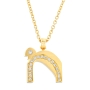 Yaniv Fine Jewelry 18K Gold Modern Chai Pendant with Diamonds - 2