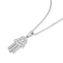 Yaniv Fine Jewelry Delicate Hamsa Pendant with Diamonds - 5