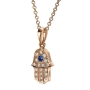 Yaniv Fine Jewelry 18K Gold and Diamond Hamsa Pendant With Blue Sapphire (Choice of Colors) - 6