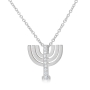 Yaniv Fine Jewelry 18K Gold Menorah Pendant with Diamonds - 4