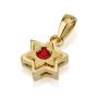 Yaniv Fine Jewelry Unisex 18K Gold Double Star of David Diamond Pendant with Ruby (Choice of Color) - 4