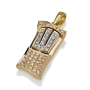 Yaniv Fine Jewelry 18K Gold Mezuzah Pendant with Diamonds - 1