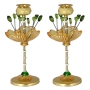 Yair Emanuel and Orna Lalo Yellow and Green Flower Candlesticks  - 1