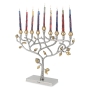 Yair Emanuel Hanukkah Menorah – Pomegranate Tree (Includes a bonus Hanukkah blessings booklet) - 5