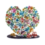Yair Emanuel Flowers & Butterflies Love Heart Colorful Metal Sculpture - 1