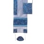 Yair Emanuel 'Tallisack' Blue Embroidered Floral Tallit with Matching Bag & Kippah (Women's) - 1