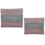 Yair Emanuel Thick Linen Tallit & Tefillin Bags Set – Purple & Grey - 1