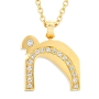 Yaniv Fine Jewelry 18K Gold Modern Chai Pendant with Diamonds - 10