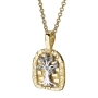 Yaniv Fine Jewelry 18K Yellow Gold Canaanite Gate Pendant With Diamond-Accented Tree of Life  - 2