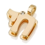 18K Gold Double Chai Pendant Necklace with Diamond - 1