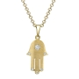 Yaniv Fine Jewelry 18K Gold Hamsa Pendant With Diamonds (Choice of Colors) - 2