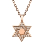 Yaniv Fine Jewelry Diamond-Encrusted 18K Rose Gold Double Star of David Pendant - 2