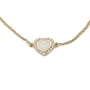 Diamond-Accented Heart 14K Yellow Gold Pendant Necklace - 1