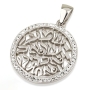 Shema Yisrael Sterling Silver Pendant With Colorful Gemstones (Choice of Colors) - 2