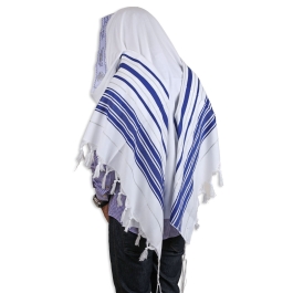 Talitnia Hadar Tallit - Blue and Silver, Judaica