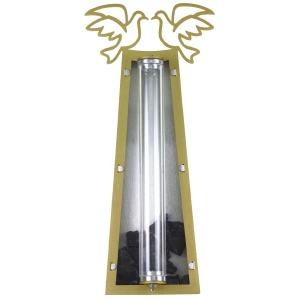 Doves Mezuzah with Wedding Glass Receptacle. Variety of Colors