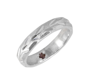  Sterling Silver and Ruby Healthy Pregnancy Ring