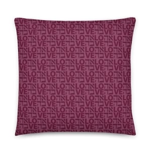 Ahava (Love) Purple Decorative Pillow