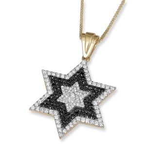 Anbinder Jewelry Deluxe Diamond-Accented 14K Yellow Gold Star of David Pendant