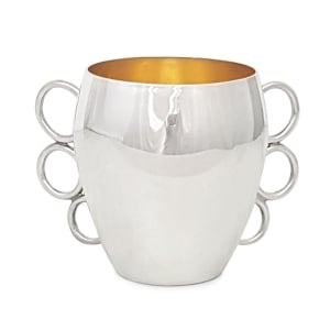 Bier Judaica Sterling Silver Three Rings Netilat Yadayim Washing Cup