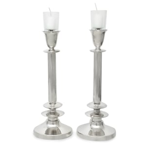 Bier Judaica Sterling Silver Eshet Chayil Candlesticks