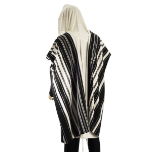 Talitania Black and White Chabad Tallit