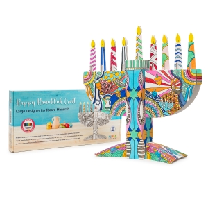 DIY Kids Hanukkah Menorah 3D Craft Set 10+