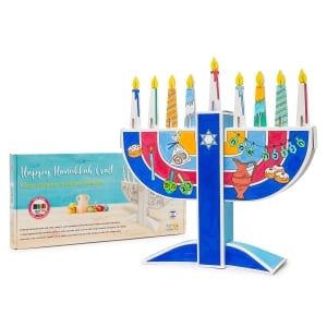 DIY Kids Hanukkah Menorah 3D Craft Set 6+