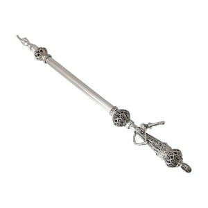 Sterling Silver 'Fiddler' Torah Pointer With Filigree Design, Traditional Handcrafted Yemenite Art
